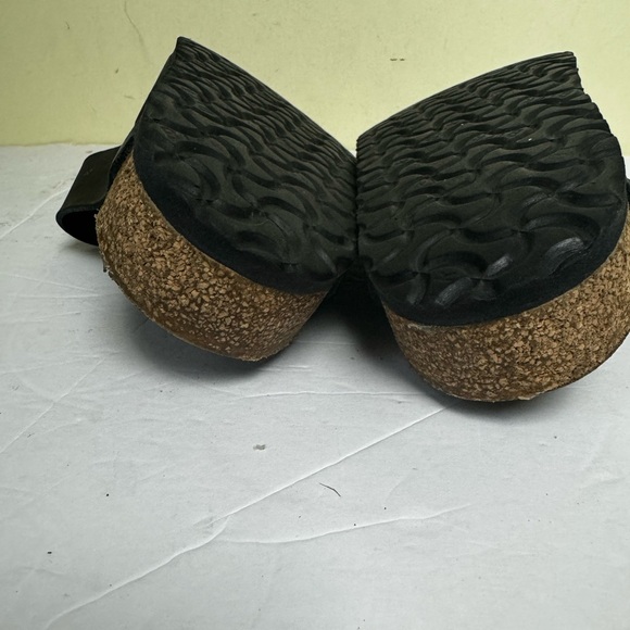 Birkenstock Arizona Birko 2 Strap Sandal Buckles Black Leather EVA Cork 12.5 US - Picture 13 of 15